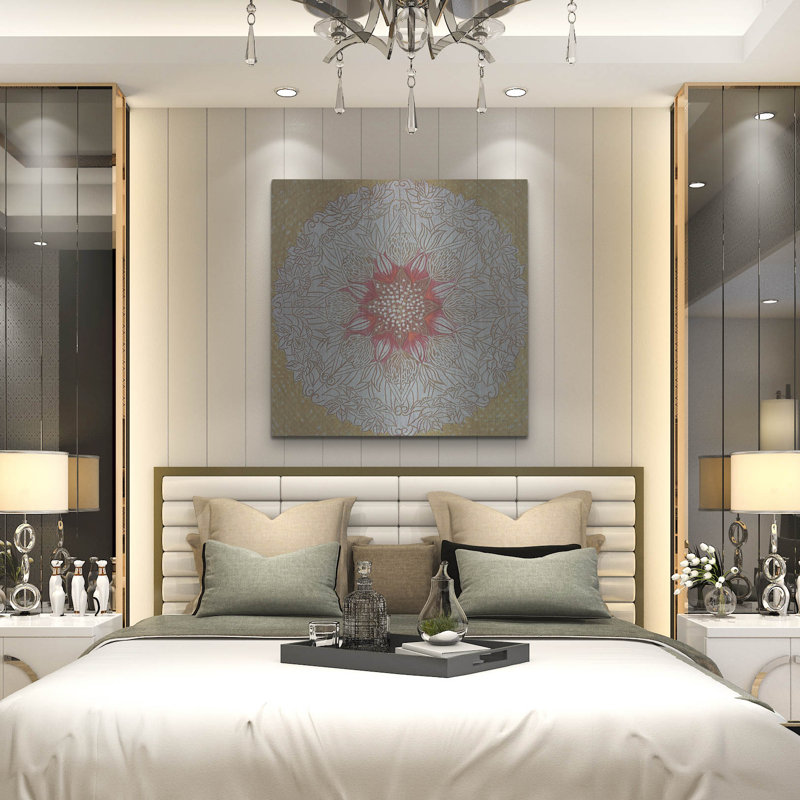 Art mural en métal Winston Porter «Starshine Mandala 3» par Candra Boggs, H 36 po x l 36 po