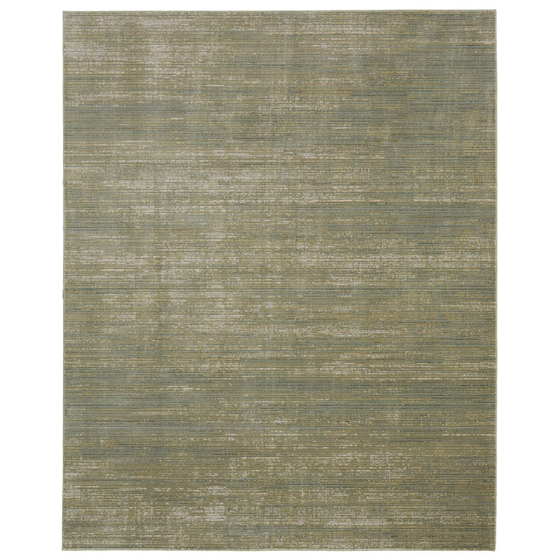Esser Modern Solid, Accent Rug, Rectangle 2' x 3', Green/Tan