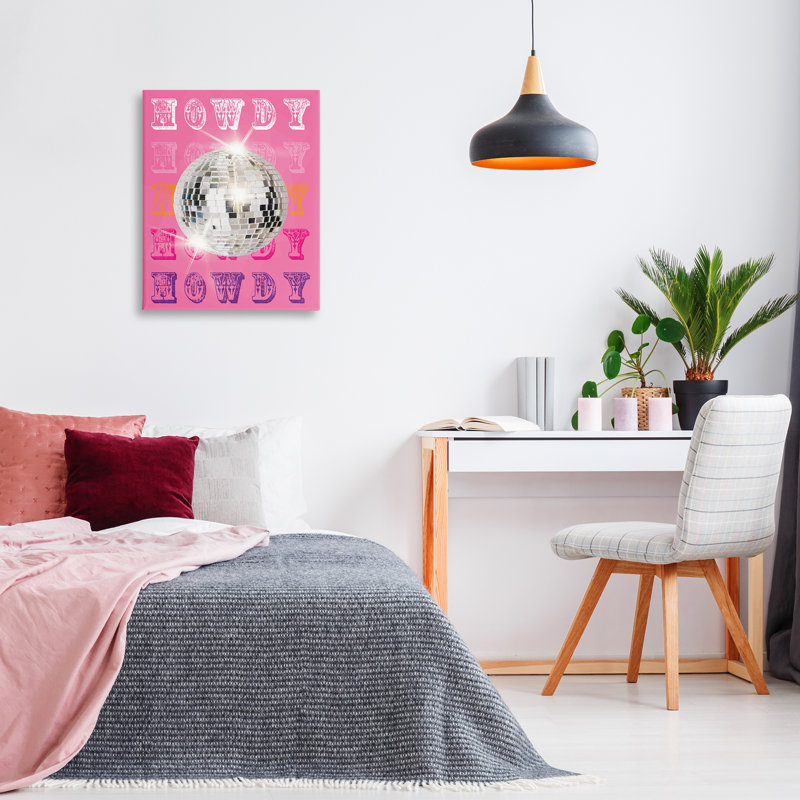 Toile Howdy Retro Disco Ball, design par Susan Arnot, H 30 po x l 24 po