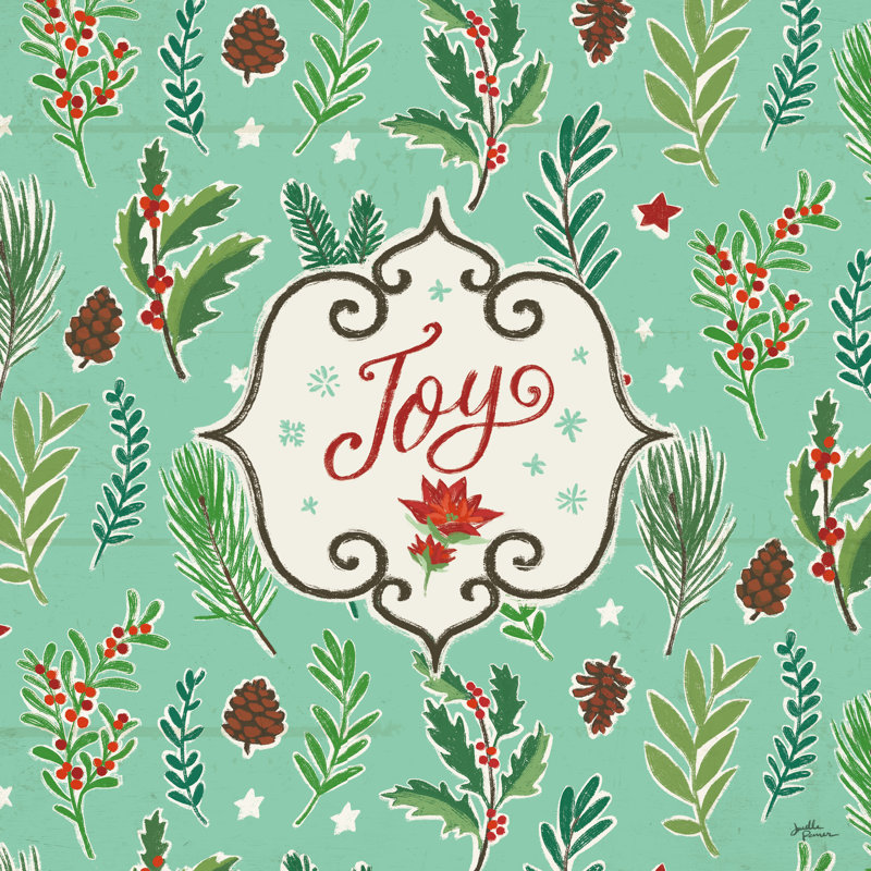 «Holiday Joy», reproduction encadrée, Non, H 12 po x l 12 po x P 1,25 po, Cadre flottant noir