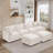Modular Sectional Sofa, 130.7 Inch U Shaped Couch Set For Living Room, 4-Seater Comfy Cloud Couches With Movable Ottoman, Diy Combination, Chenille-1119784319