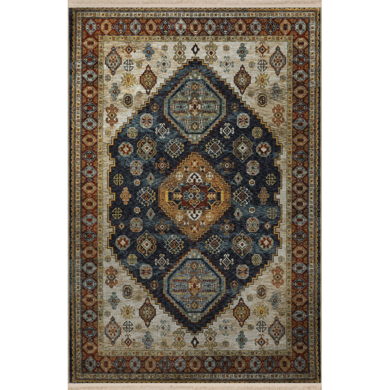 Tapis rectangulaire Yasamine, Rectangle 2 pi 8 po x 5 pi
