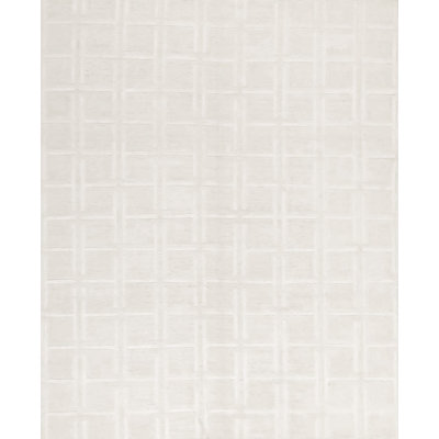 Hand-Knotted High-Quality White Area Rug