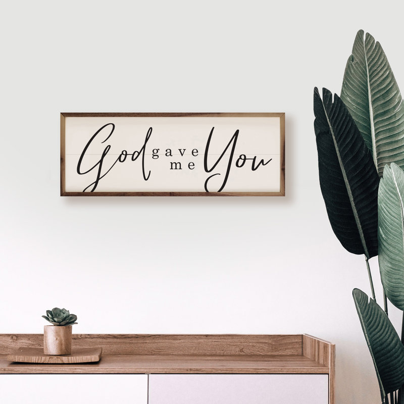 «God Gave Me You» blanc, Blanc, L 24 po x H 8 po