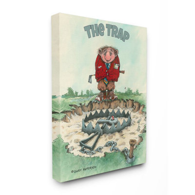 « the trap amusant golf drawing sports design » par gary patterson, reproduction d’art