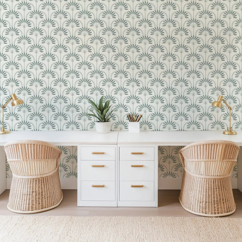 Palm Arches - Papier peint, Teintes neutres, Peler et coller, Self-Adhesive