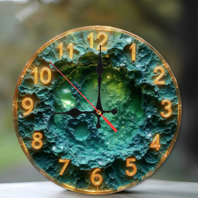 Horloge verte avec chiffres