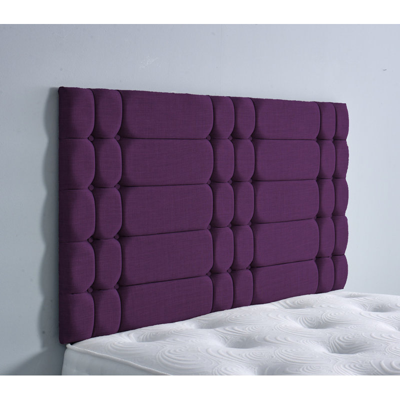 Upholstered Headboard, Purple, Single (3')