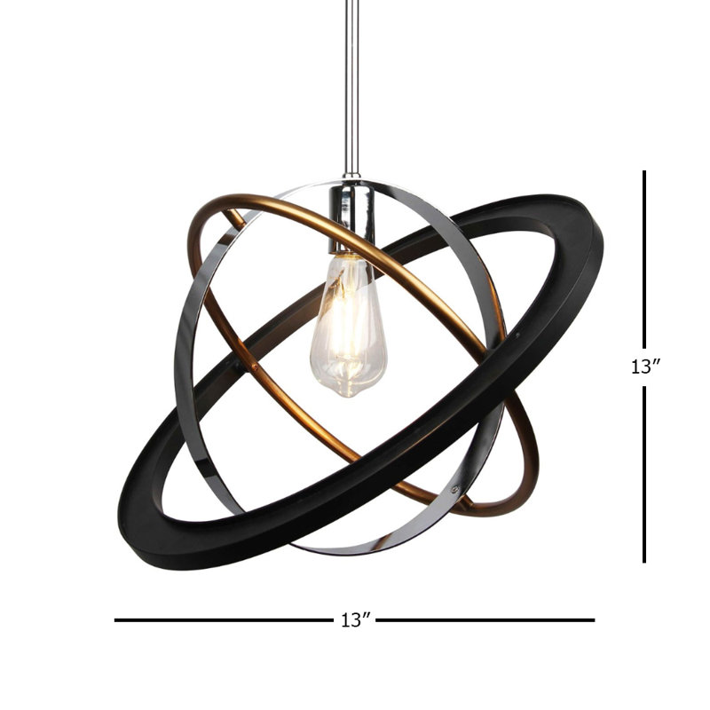 Luminaire suspendu géométrique 1 lumières simple Shawver