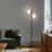 Sphere 65 in. Modern LED Energy-Efficient Floor Lamp with 2 Glass Globe Shades-718980666