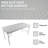 4Ft Rattan Folding Table For Indoor&Outdoor, Portable Foldable Table Rattan Plaited White-170981658