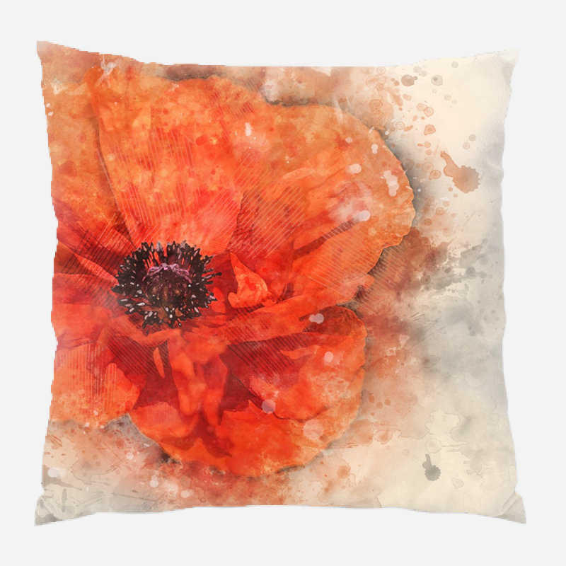 Coussin Poppy, Microsuède, Intérieur