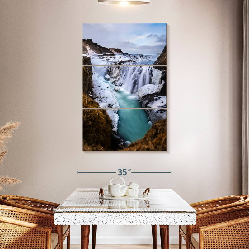 Chutes d'hiver Alvord Gullfoss, H 50 po x l 32 po