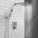 Modern Square Shower System, Rain Shower Head With Handheld Spray, Shower Faucet Set