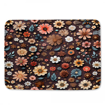 Tapis de bain floral Boho