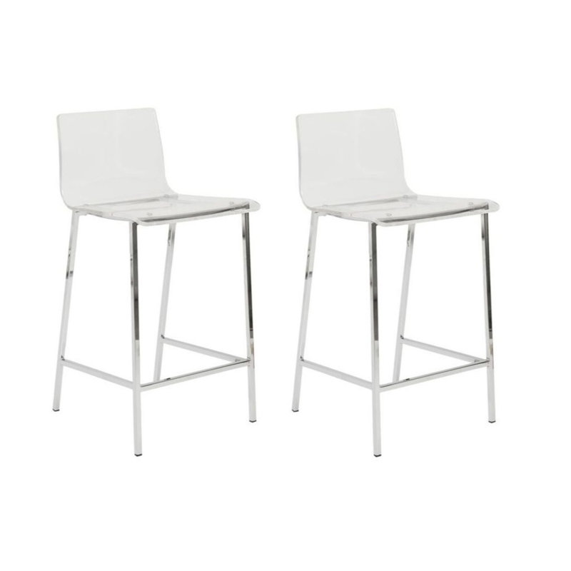 Tabouret de comptoir 26 po Melandra, Chrome
