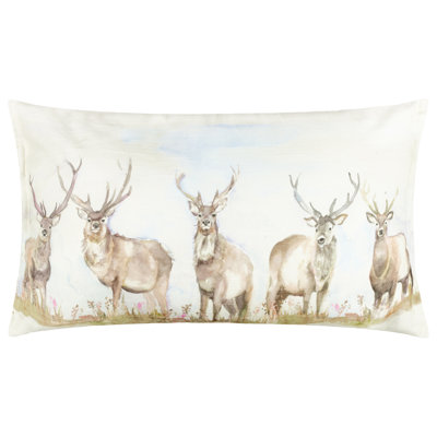 Moorland Stag Indoor / Outdoor Abstract Rectangular Cushion