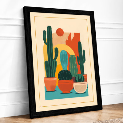 Desert Garden Mid-Century - Framed Print