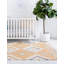 Tapis jaune en laine tissé à plat à la main Shriver Southwestern-71813628