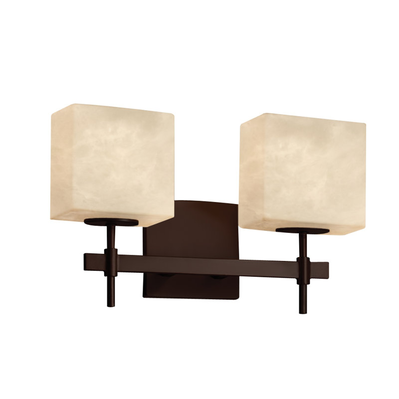 Éclairage pour meuble-lavabo 2 lumières Ainka, Bronze foncé