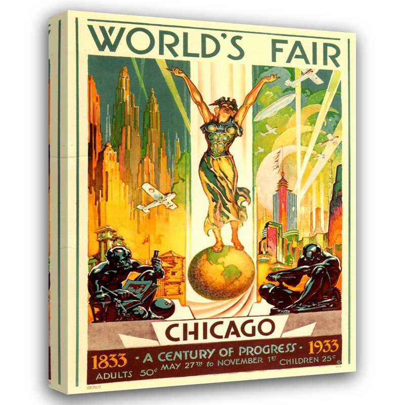 Chicago World's Fair 1933, 18'' H x 14'' W