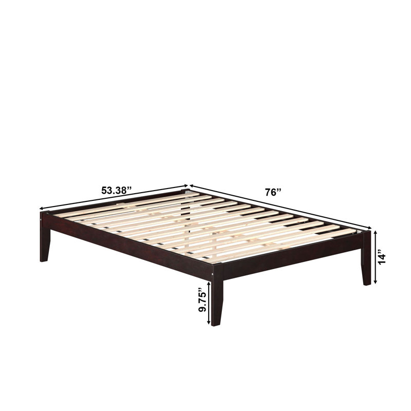 Lit plateforme standard Javaunte, Double, Espresso