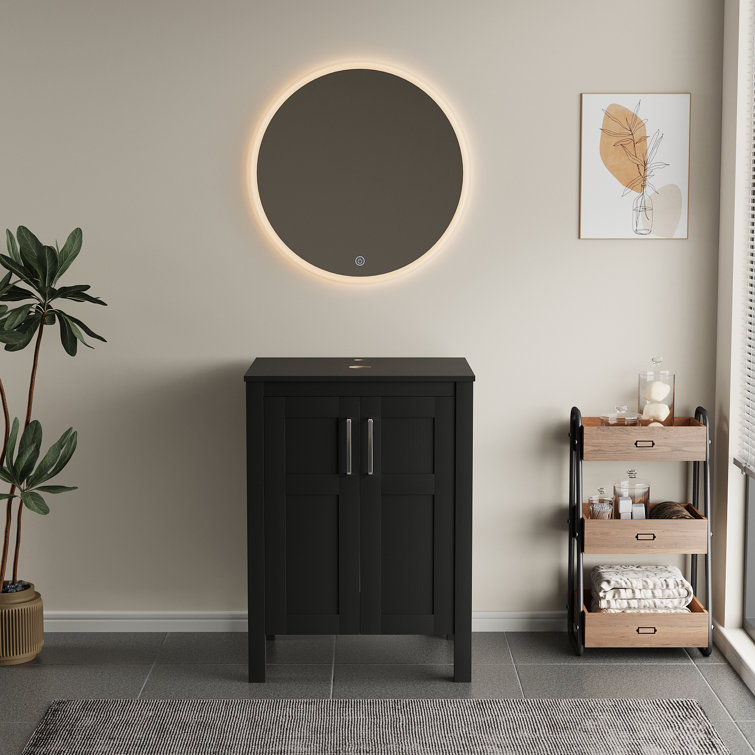 Frenette 24'' Single Bathroom Vanity with Manufactured Wood Top