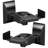 15.88cm Fixed Height Speaker Stand Wall Mounts, Dual Side Clamping Bookshelf Mounting Bracket For Large Surrounding Sound Speakers, Retractable Speaker Bracket, Angle Adjustable, Holds Up To 25 Kg, 1 Pair