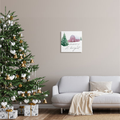 Conception d'art sur toile Merry & Bright Snowy Barn par Carol Robinson