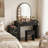 Makeup Vanity with Mirror, Vanity Set,  Stool Included, for Bedroom-940482893