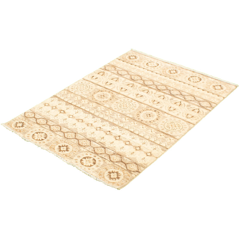 Tapis unique en laine noué à la main de style nouvel âge 18/20 pako 4 pi 2 po x 5 pi 11 po