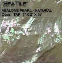 2" x 2" Authentic SeaShell Tile Decorative Inset in Abalone Pearl Natural