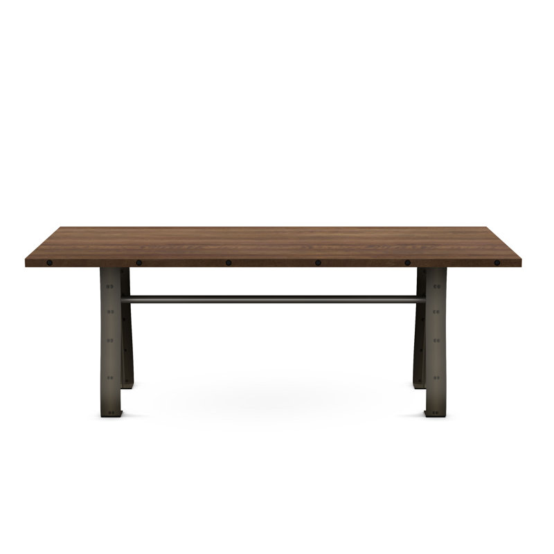 Table de salle à manger Roessler, H 30 po x L 84 po x l 40 po, Marron foncé
