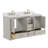 Calonia Snowline Freestanding Double Sink Bathroom Vanity With Engineered Stone Top-536950028