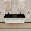 Meuble-lavabo mural 60 po avec lavabo, lavabo double en résine à rebord épais, ensemble KD, meuble-lavabo-69205990-69205984