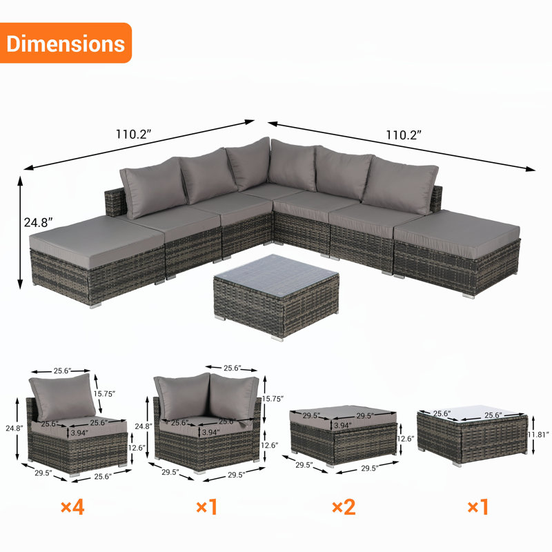 Patio Dining Sets, Dark Gray