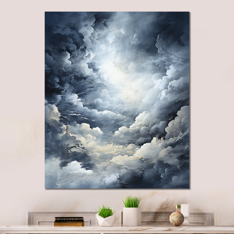 " Cloud Storm Fury ", 32" H x 24" W x 1" D