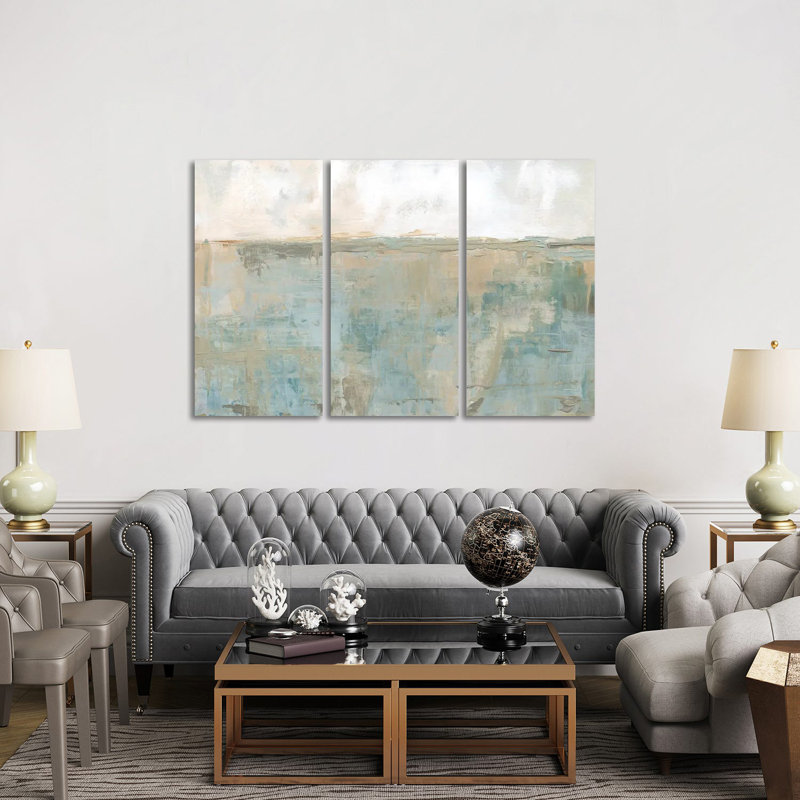 «Distant Fields», ensemble d'art mural sur toile tendue (ensemble de 3)