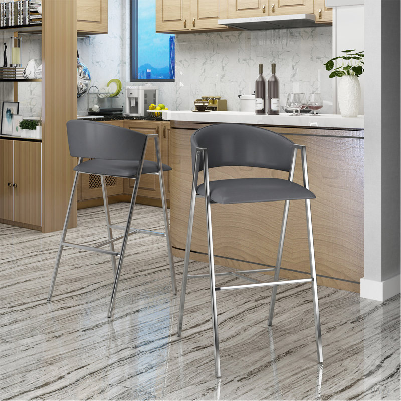 Chaise de bar Mp2 (ensemble de 2, Gris