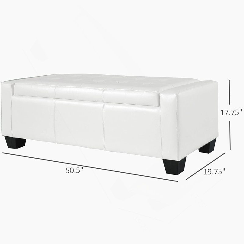 Banc rectangulaire, banc capitonné avec rangement