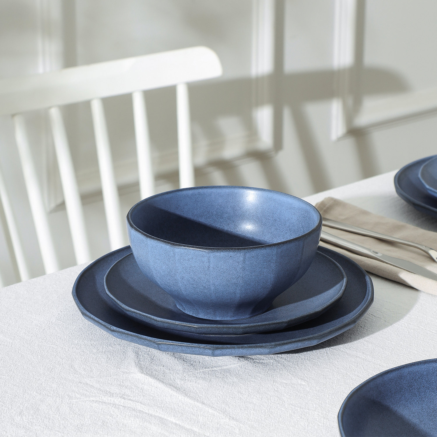 Rio Stoneware Cereal Bowl, Blue
