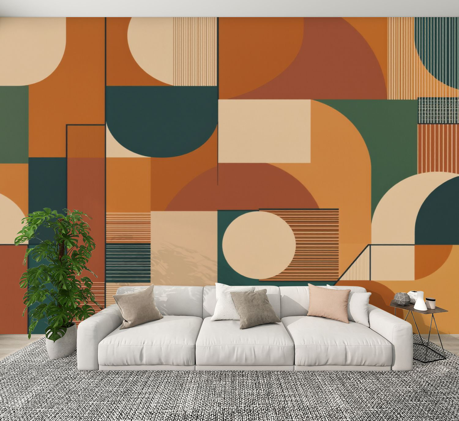Red Barrel Studio® Modern Peel and Stick Wallpaper Geometric Abstract ...