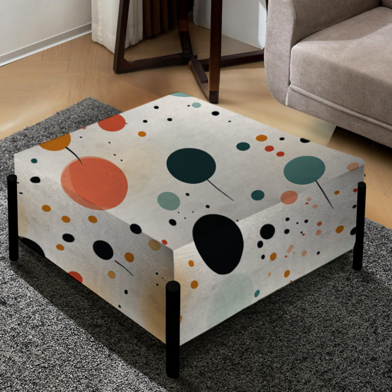 Scandinavian Simplicity Polka Dots Pattern - Polka Dots Large Square Ottoman