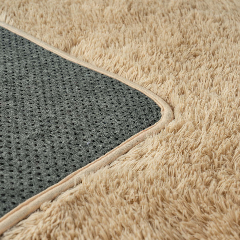 Shag Area Rugs for Living Room, 9x12 ft Soft Fluffy Rugs for Bedroom, Nursery, Kids Room Home Decor, Camel