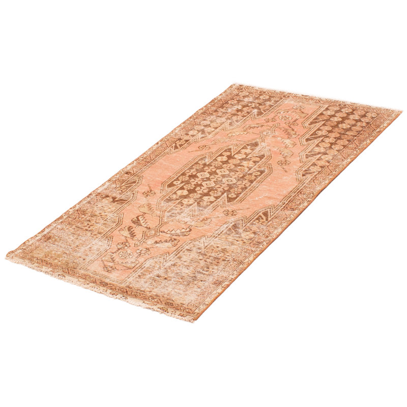 Tapis unique en laine des années 1990 de 3 pi 5 po x 5 pi 11 po Mohegan