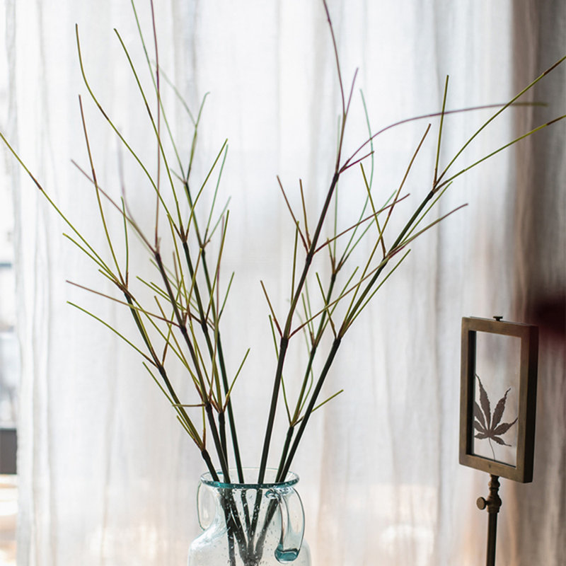 30.7'' Faux Bamboo Branch in Glass Vase
