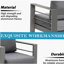 5-Piece Modern Aluminum Patio Conversation Set,  7-Seat Outdoor Sofa with  Thick Dark Gray Cushions & Gray Frame and Coffee Table