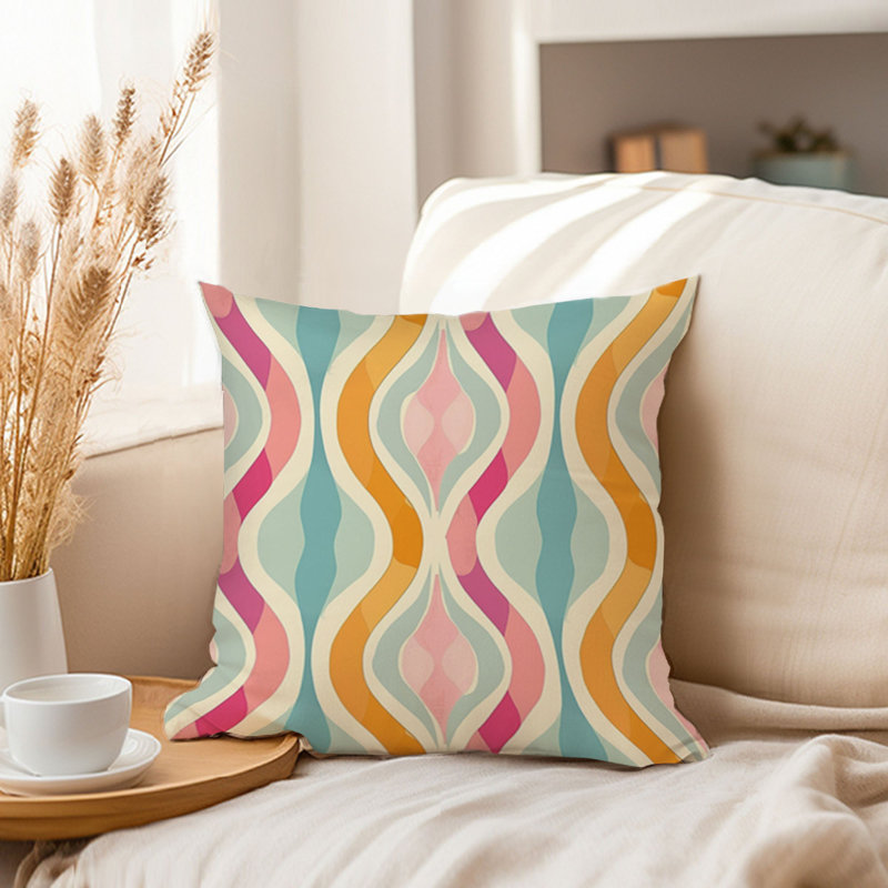 Abstract Retro Hippie Groovy 70s Pattern III Retro, 20"H x 20"W