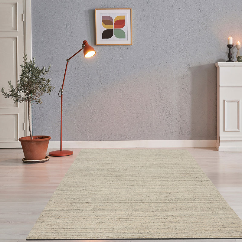 Hand Woven Hand Loomed Gray Area Rug, Rectangle 70 x 140cm