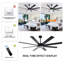 72" Ceiling Fan With Light, 6-Speed Remote Control, Reversible DC Motor, Modern 8 Blades With 6"/12"/19.5"  Downrods For Home Or Commercial-1326296690-1326296675-1326296673